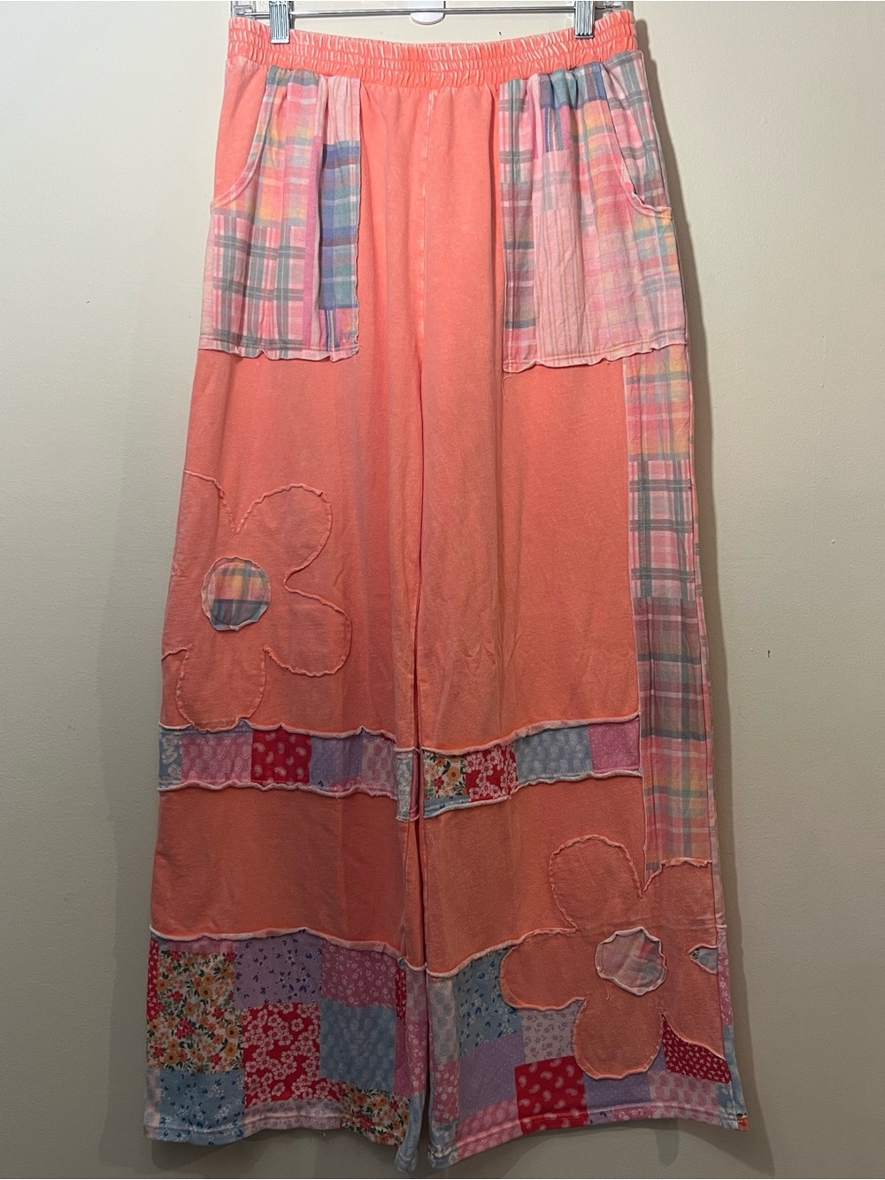 J.Her Papaya Patchwork Daydreams Y2K Folk BOHO Pants Size Large